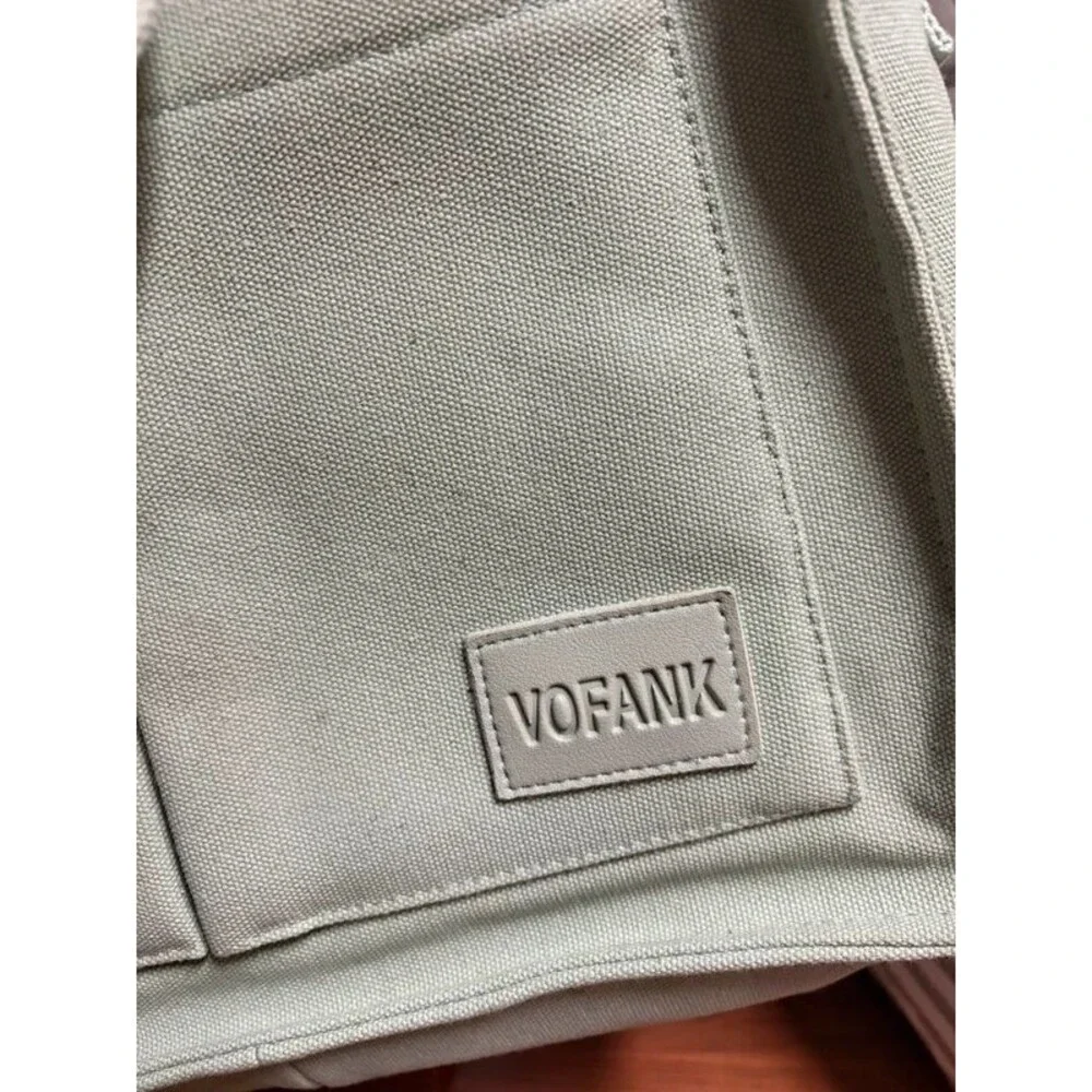 Vofank Canvas Tote Bag for Women with Pockets Large Crossbody Bag Satchel